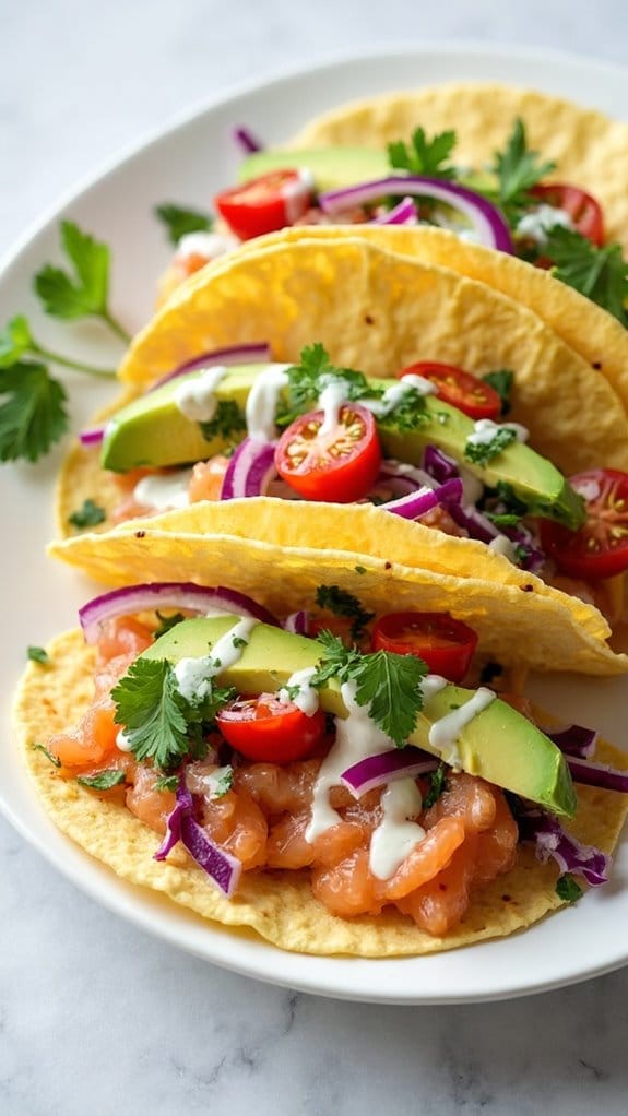 delicious smoked salmon tacos