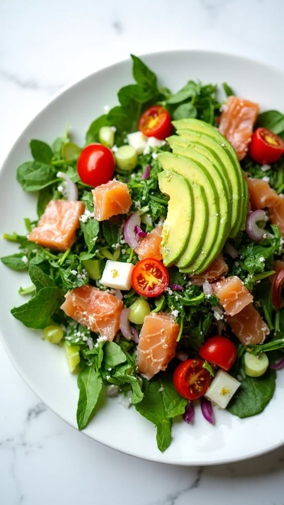 salmon and avocado salad