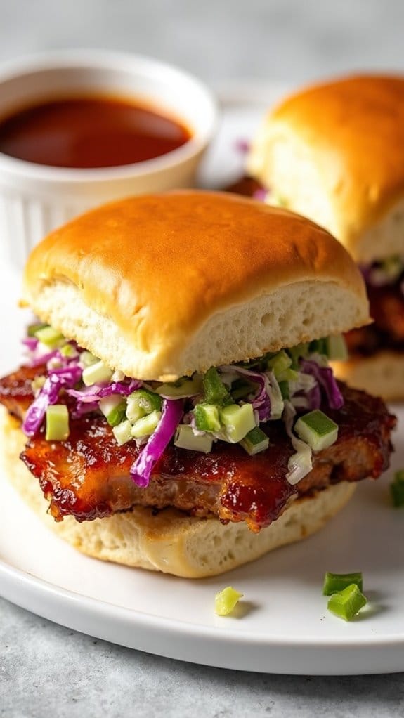 savory pork belly sandwiches