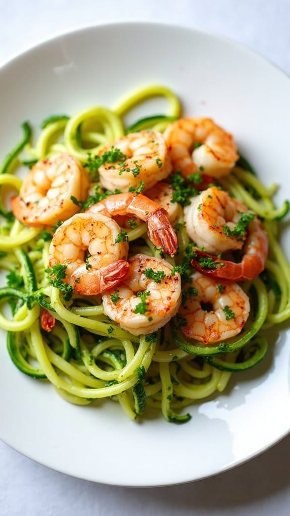 shrimp scampi with zucchini noodles